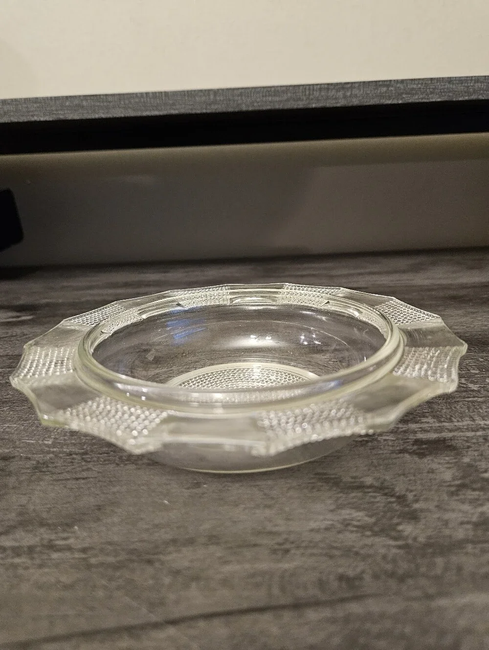 Vintage Jeannette Glass Dewdrop Round Butter Dish Underplate Base